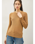 Viscose Crew Neck Soft Knit Sweater