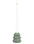 Snowy Evergreen Tree Taper Holder