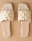 Ivy Pearl Raffia Slide Sandal
