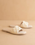 Ivy Pearl Raffia Slide Sandal