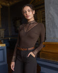 Lena Lace High-Neck Top