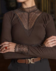 Lena Lace High-Neck Top