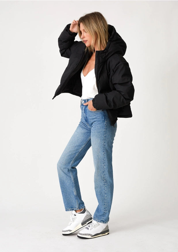 Shannon Zip-Up Hooded Puffer Jacket