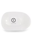 Coconut White Medium Flat Round Clip