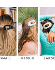 Coconut White Medium Flat Round Clip