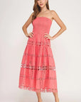 Bellagio Eyelet Lace Midi Dress