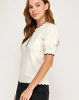 Serena Scallop Trim Top