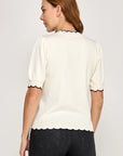 Serena Scallop Trim Top