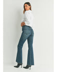 Haven High Rise Scissor Cut Flare - Dark Wash