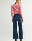 Patch Pocket Wide Leg Denim