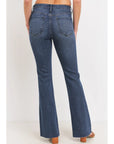 Haven High Rise Scissor Cut Flare - Dark Wash