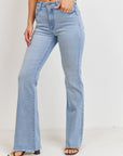 High Rise Scissor Cut Denim