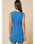 Daria Denim Scalloped Mini Dress