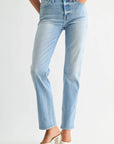 Stacie Mid Rise Stovepipe Straight Leg