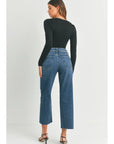Utility Wide Leg Denim - Dark Wash