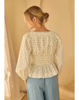 Penelope Polka Dot Peplum Blouse