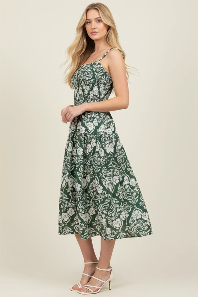 marley midi dress Marley Tiered Midi Dress Midnight Print / S