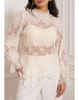 Heather High-Neck Lace Blouse