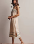 Eloise Embroidered Detail Midi Dress