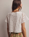 Kaia Eyelet Tie Top