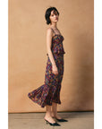 Bella Ruffled Floral Midi Dress