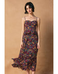 Bella Ruffled Floral Midi Dress