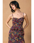 Bella Ruffled Floral Midi Dress