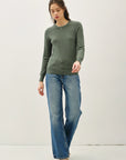 Viscose Crew Neck Soft Knit Sweater