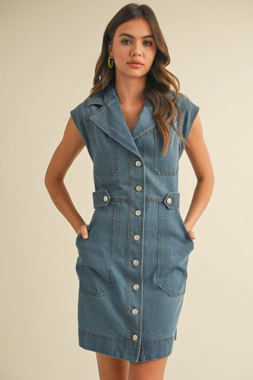 white christmas dresses Gia Plus Size Denim Mermaid Dress– Hello Curve