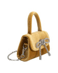 Sabrina Gold Mini Velvet Bag