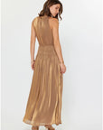 Megan Metallic Sleeveless Maxi Dress