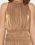 Megan Metallic Sleeveless Maxi Dress