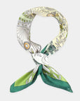 Fiona Four Leaf Clover Square Satin Scarf
