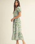 Betty Floral Printed Midi Dress