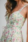 Samantha Sweetheart Floral Midi Dress