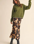 Calia Knit Scalloped Edge Sweater