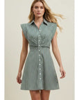 Sylvia Stripe Cap Sleeve Mini Dress