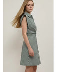 Sylvia Stripe Cap Sleeve Mini Dress