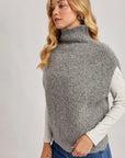 Turtleneck Knit Sweater Vest