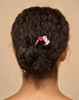 Holiday Gemstone French Hair Pin