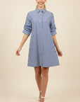 Sarah Stripe Button Down Mini Dress