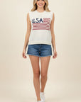 Amelia American Flag Sweater Top