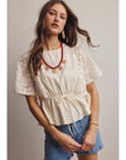 Lauren Lace Peplum Top
