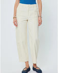 Nora Embroidered Cotton Barrel Pants