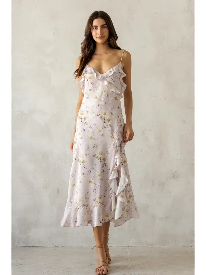 Flora Ruffle Slip Dress – FR & Company