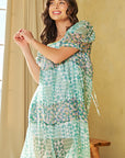 Joan Puff Sleeve Tiered Maxi Dress - Plus Size