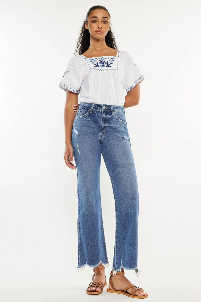 High Rise Wide Leg Denim