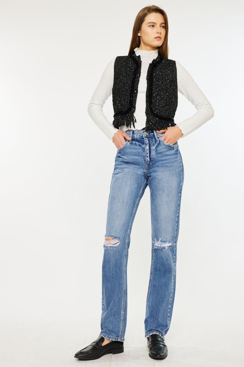 High Rise Straight Leg Denim