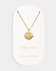 'Happiness' Waterproof Gold Antique Coin Necklace - Katie Loxton