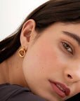 Demi Waterproof Gold Oversized Stud Earrings - Katie Loxton